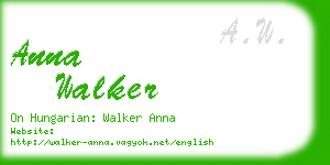 anna walker business card